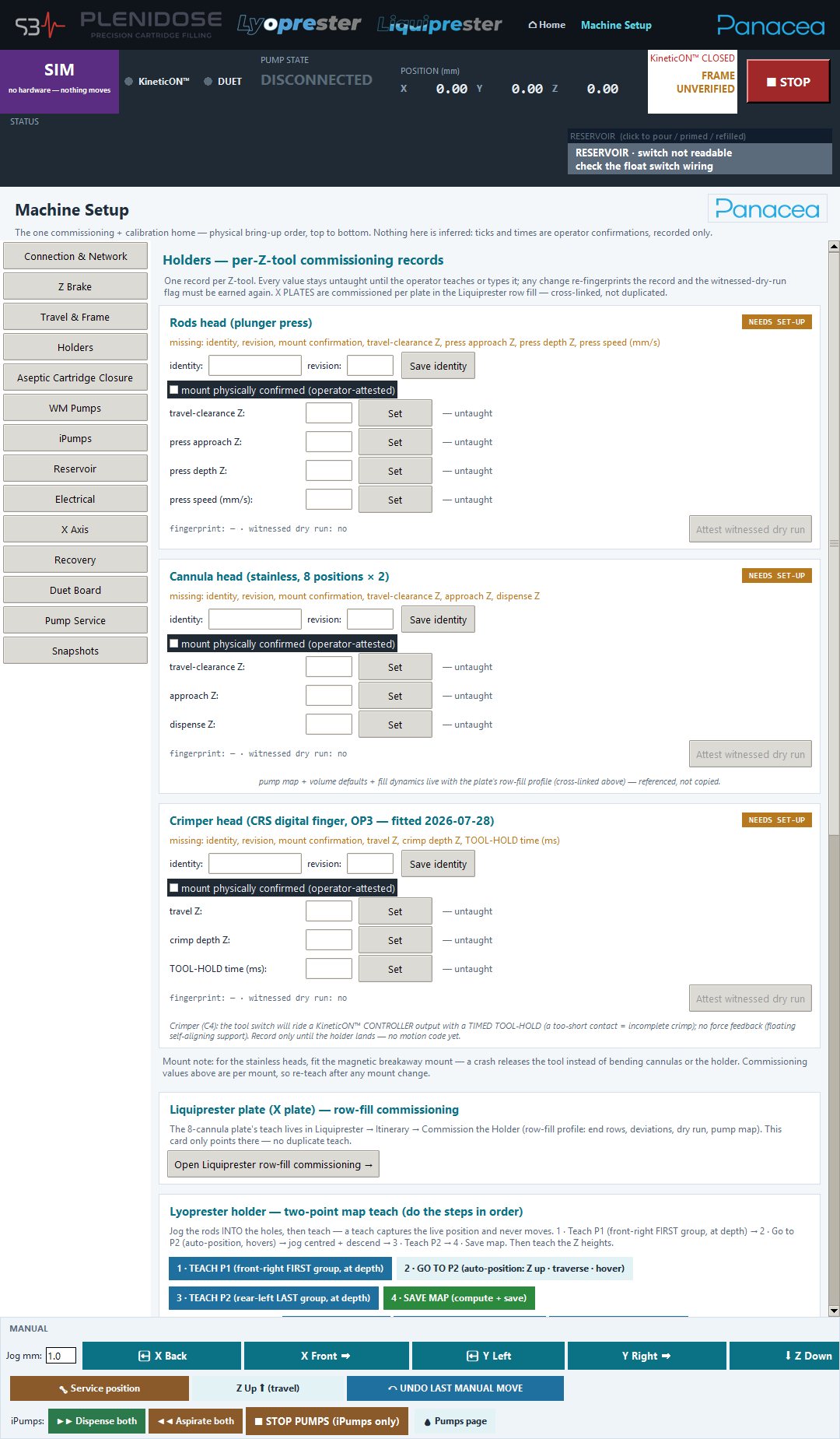Holders: one record per tool, fingerprinted PleniDose GUI by Bogdan Dicoias — Holders: one record per tool, fingerprinted